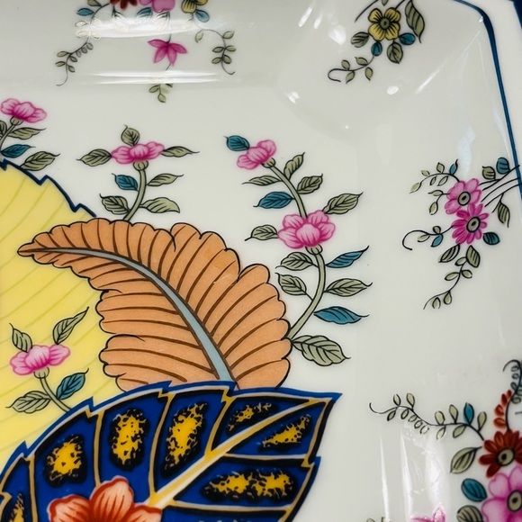 tobacco leaf fine china by mann Vintage Tobacco Leaf Fine China Dish By Mann Genus Nikotinia 8”